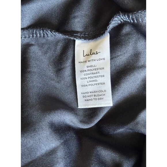 LULUS Dark Blue Lace Halter Sheath Midi Dress Sleeveless Size M NWT - Picture 10 of 10